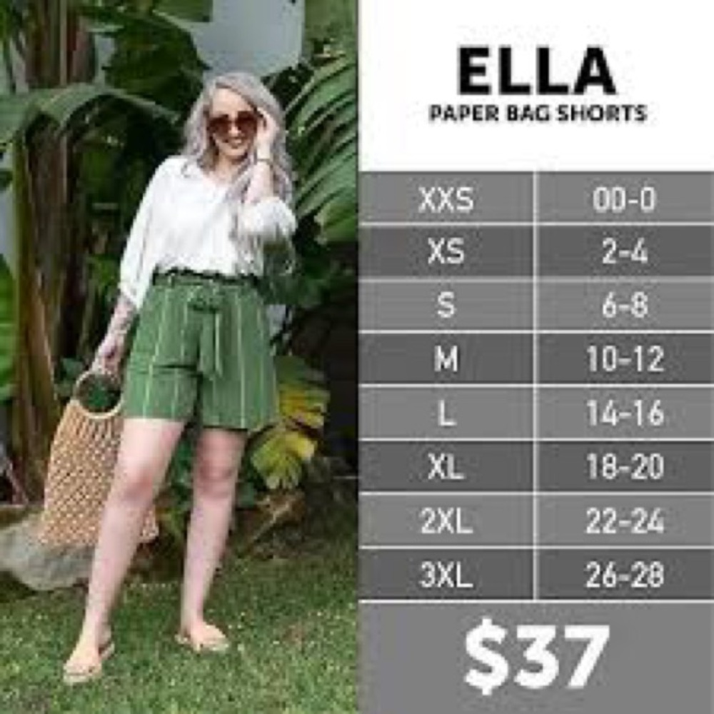 Lularoe Ella Shorts Size Large - Picture 3 of 3